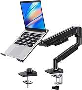 HUANUO 2 in 1 Function Laptop Mount with Tray, Fits 13-34? Monitors & Up to 17? Notebook, Ergonom...