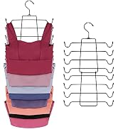 ZEDODIER Tank Tops Hangers,Bra Hanger 2 Pack Metal Space Saving Hanger Bra Tank Top Holder Closet...