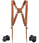 4J LEDR Camera Harness for 2 Cameras Small Size,Dual Shoulder Leather Camera Strap,Double Leather...