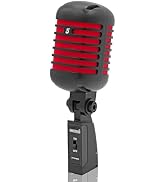 5 CORE Classic Retro Microphone Dynamic Metal Body Old Vintage Style Unidirectional Cardioid Mic ...
