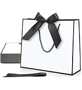 MOXARYSU Gift Bags With Handles: 11.8x4x10 Inch 3pcs Medium Large Bags With Bow Ribbon For Weddin...