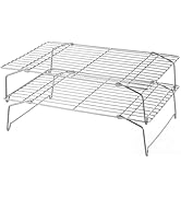 Herogo Cooling Rack, 2-Tier Stainless Steel Baking Rack for Cookies, Cupcakes, and Pastries, Coll...