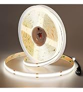 JOYLIT 24V COB LED Strip Lights Natural White 439lm/ft Bright 16.4ft, UL Premium CRI 95+ 480LEDs/...
