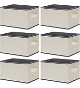 LHZK Collapsible Fabric Storage Bins for Shelves 6 Pack, Small Storage Baskets for Shelves, Close...