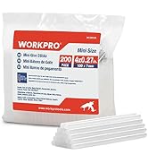 WORKPRO Mini Hot Glue Sticks, 200-pack, 0.27x4 inches, Compatible with Most Glue Guns, Multipurpo...