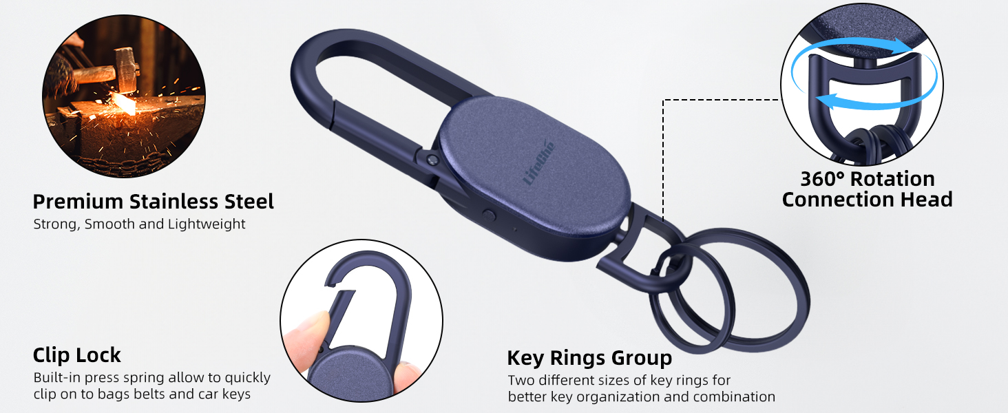 Keychain Key Finder with GPS Anti-Loss Tracker