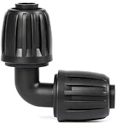 FoxRose 12 Pack 1/2 Inch Drip Irrigation Elbow Fittings (1/2" ID x 0.6-0.65" OD), 1/2'' Dripline ...