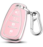 MILD EAST for Chevy Key Fob Cover with Keychain, Soft TPU Full Protection 4 Buttons Key Case for ...
