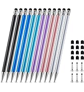 ChaoQ 2-in-1 Stylus Pen for Touchscreen, 12pcs High Sensitivity and Precision Stylus Pens for iPa...