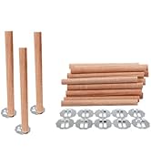 Earssa 30 Set Wood Spiral Candle Wicks, 4.7x0.4inch / 120x10mm, Naturally Smokeless Wick Tube Wit...