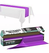 Purple Table Runner – 14" X 110' Premium Plastic Longtable Runners with Cutter Box - Cut to Size ...