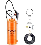 VEVOR Industrial Concrete Sprayer, 3.5 Gallon Stainless Steel Sprayer, Heavy Duty Tri-Poxy Pump S...