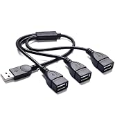 Gavynx USB Splitter 1 in 3 Out, USB 2.0 Y Splitter Cable, Male to 3 Female, Portable USB Hub for ...