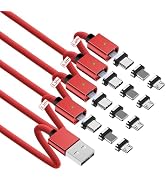 Magnetic Charging Cable 3A Fast Charging (4-Pack, 3.3/3.3/6.6/6.6 ft) 3 in 1 Magnetic Phone Charg...