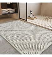 PADOOR-Bath Mat-Super Absorbent Chenille Bathroom Mats-Rubber Backed Bath Mats for Bathroom Non S...
