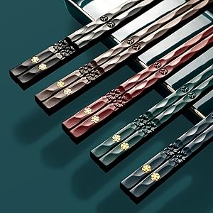 Reusable Chinese Japanese Korean Chopsticks Dishwasher Safe
