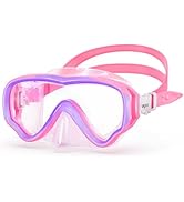 VegoVia Kids Swim Goggles with Nose Cover, Anti Fog Wide View Clear Swim Mask for Kids Youth 3-15...