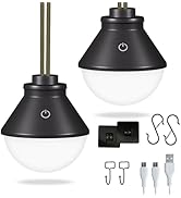 2-Pack LED Camping Lantern Rechargeable 5000mAh with Magnetic, 600LM Waterproof Battery Powered H...