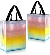 Nush Nush Fantasy Gift Bags – Set of 12 Reusable Pastel Rainbow Bag With Iridescent Finish – Colo...