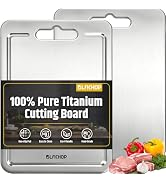 100% Pure Titanium Cutting Boards with Juice Groove, Metal Chopping Boards for kitchen Double-Sid...