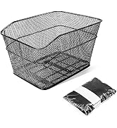 ANZOME Rear Bike Basket – Metal Wire Bicycle Cargo Rack Mount for Back Under Seat with Heavy Duty...