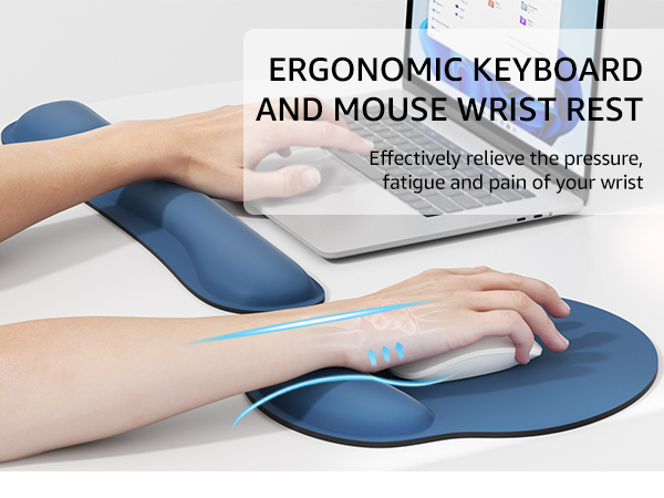 Ergonomic design mouse pad with wrist rest
