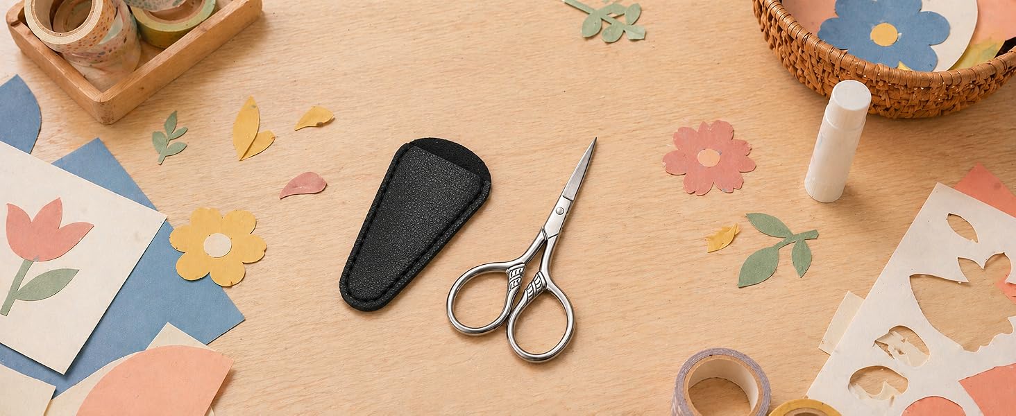 Small scissors sharp precision scissor with case 9