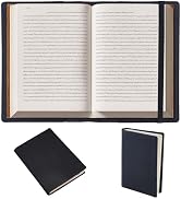 CRASPIRE A5 Leather Book Sleeve with Card Slots Waterproof Notebook Cover Black PU Envelope Folde...