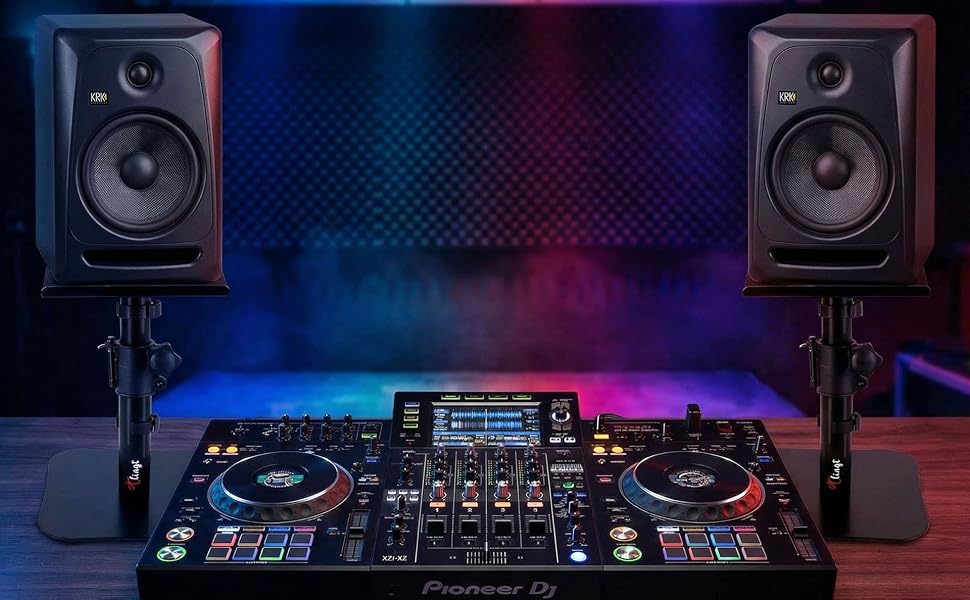 DJ desk speaker stand