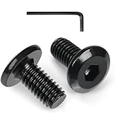 VGBUY M6-1 x 12 mm 80pcs Flat Head Hex Socket Cap Screws Metric M6 Bolts, 304 Stainless Steel 18-...