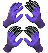 DCCPAA Garden Gloves with Claws,Claw Gardening Gloves for Digging,Planting, Weeding, Seeding-Wate...