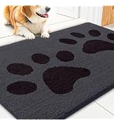 Smiry Dog Door Mat for Muddy Paws 30x20, Dirt Trapper Non Slip Washable Indoor Doormats, Absorben...