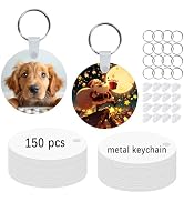 GEKIXUTP 150 Pcs Metal Sublimation Keychain Blanks Bulk,Double Sided Sublimation Blanks Keychain ...