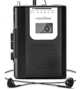 Portable Cassette Recorder-Cassette Tape Player with AM FM Radio-Compact Tape Player with 3.5mm E...