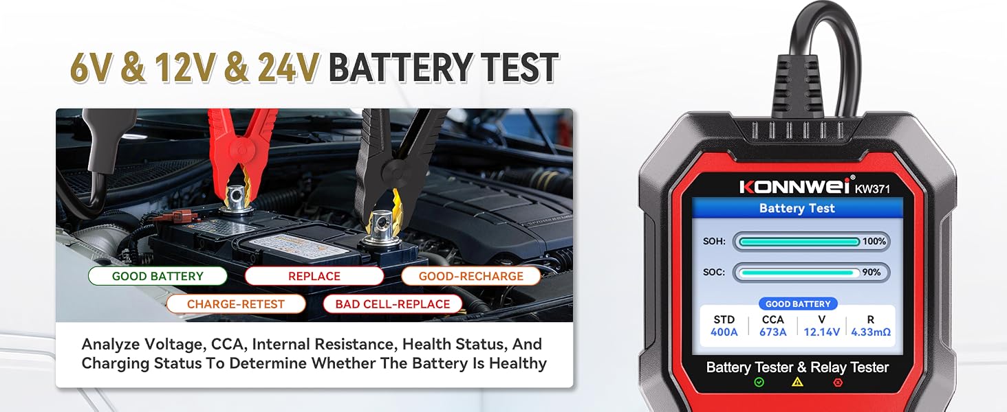 Battery Tester & Relay Tester 2 IN 1