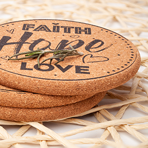 cork coasters for drinks absorbent with holder wooden table gifts set funny coaster cup coffee cute