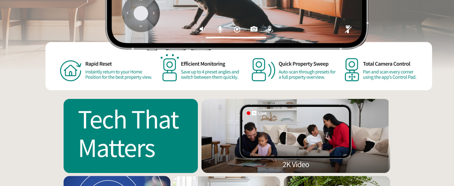 Arlo Essential Indoor Pan Tilt Zoom Camera 2K