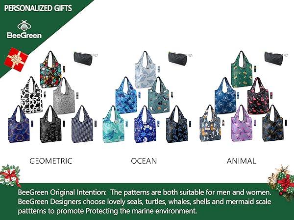 Ocean animals and geometric patterns