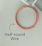 The Beadsmith Half-Round Craft Wire – Soft Temper Jewelry Wire, Copper Color, 21 Gauge, 7 Yards