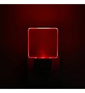 KINUR Red Night Light,2 Pack LED Night Lights Plug into Wall with Dusk to Dawn sensors, Plug in N...