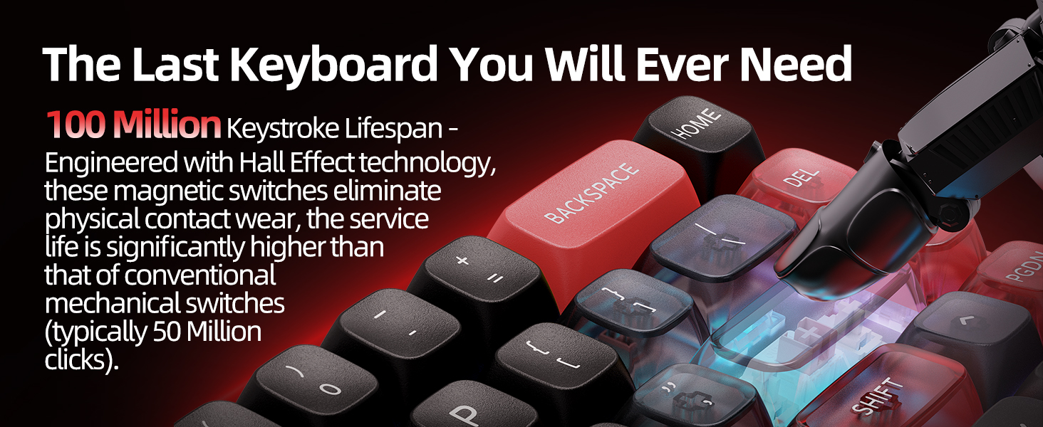 100M? keystroke quiet keyboard