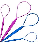 Teenitor 2 Pairs Hair Tail Tools, Braid Accessories Ponytail Maker,French Braid Loop for Hair Sty...