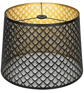 Metal Etching Process Large Lamp Shade, ALUCSET Drum Big Lampshades for Table Lamp and Floor Ligh...