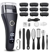 Electric Foot File Callus Remover for Feet - 9pcs Larger Grinding Head&3Speed, Pedicure Kit Foot ...