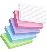 250 Count Colored Index Cards 3x5 Inch 180gsm Heavy Weight Flash Card (50 Sheets Each), Note Taki...
