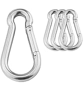 3.1 Inch M8 Steel Spring Snap Hook, Holds to 396lb/180kg (Max) for Gym,Exercise Machine, Heavy Du...
