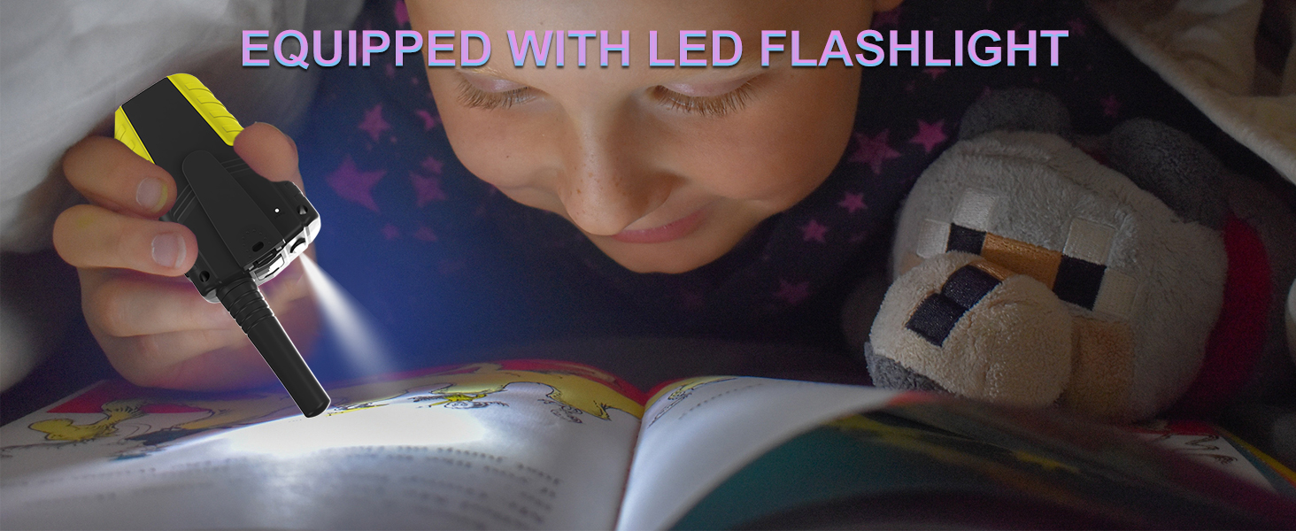 EQUIPPED WITH LED FLASHLIGHT