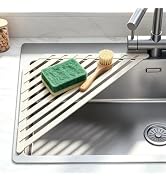 Volminex Sink Corner Drying Rack - Foldable Triangular Sink Sponge Holder, Dish Drying Rack Over ...