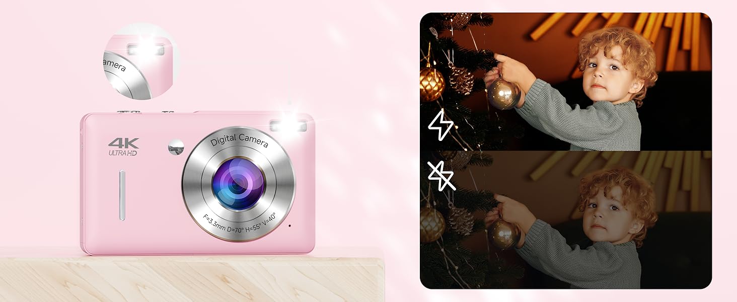 fhd digital camera for teens,video camera,LED light digital camera,digital camera with flash