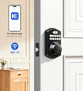 Veise VE012W Built-in WiFi Fingerprint Smart Lock, App Remote Control, No Hub Needed, Keyless Ent...
